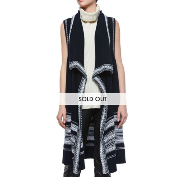 Vince Textured Drape Front Vest - Picture 14 of 15